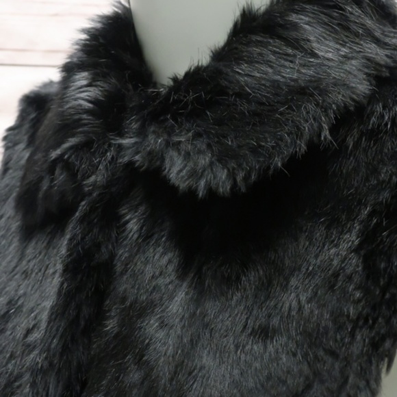 Adrienne Landau Rabbit Fur Vest Black - Picture 3 of 8